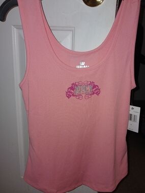 Juicy Couture Flamingo Pink Ribbed Scoop Neck Tank Top